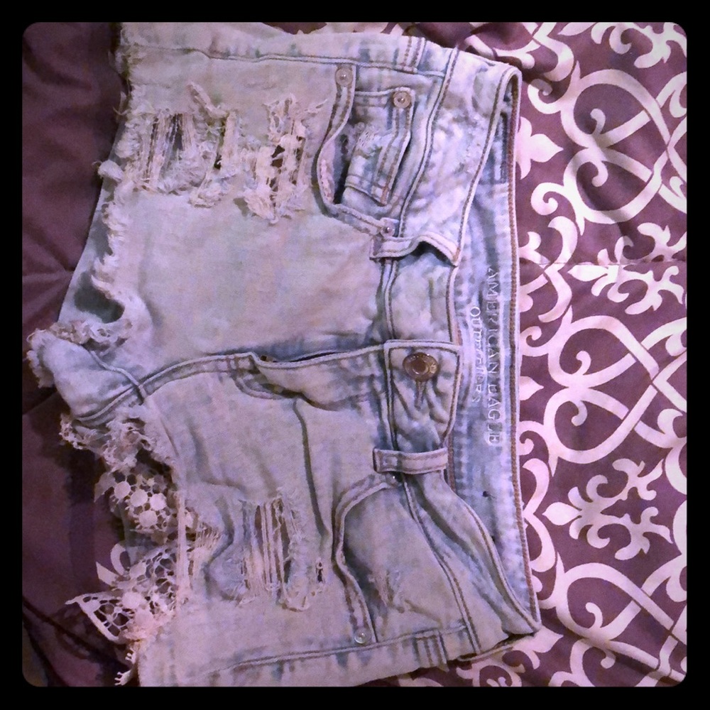 American eagle denim shorts size 4